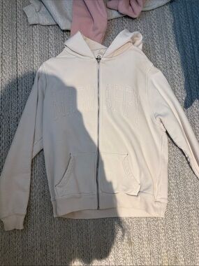 Madhappy Light Cream Zip-Up Hoodie